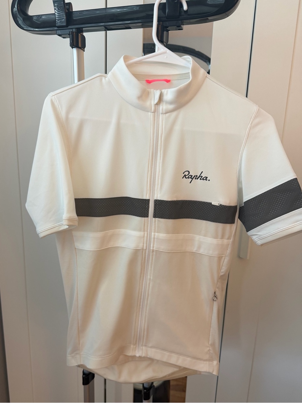 Rapha Men’s Cream Cycling Jersey with Black Stripe
